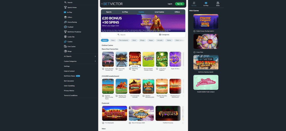 BetVictor fast withdrawal casino UK