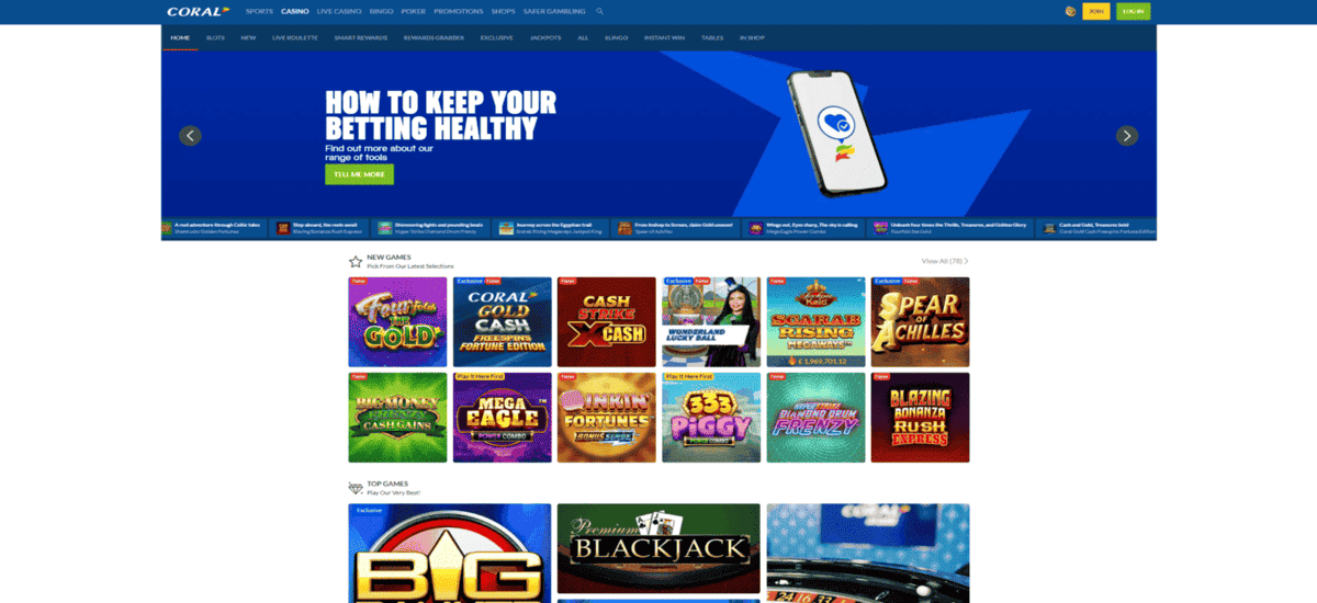 Coral Casino fast payout UK